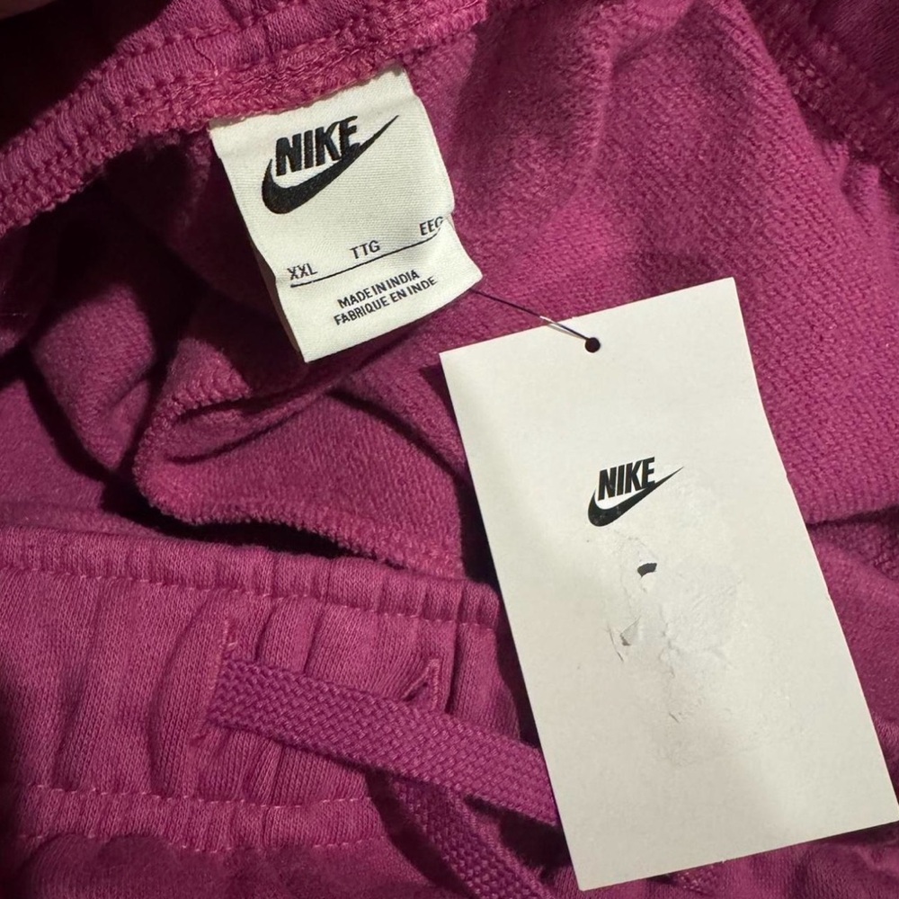 NWT Nike XXL Sportswear Club Fleece Women's Mid-Rise Joggers - Hot Fushsia - Picture 5 of 8